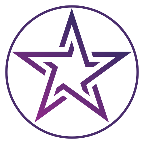 Star Martial Arts icon in purple with white circle background and purple border